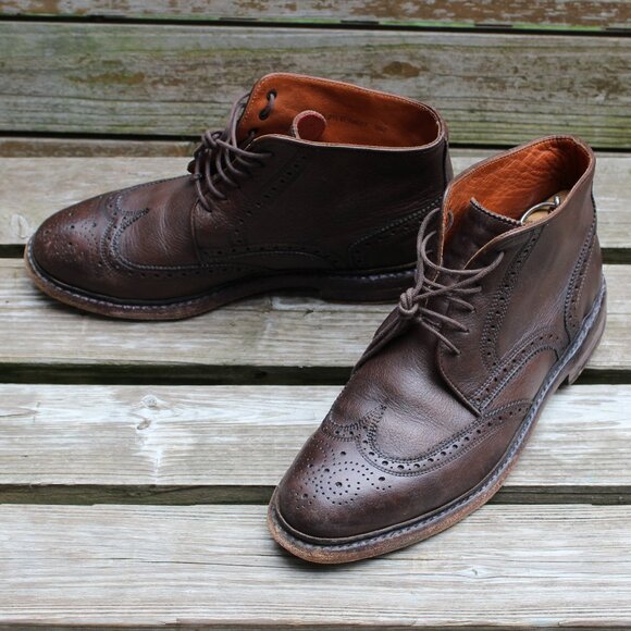 Florsheim x Ducky Brown Leather Wingtip Boot, Goodyear Welted, Men's 8.5 D, GUC - Picture 12 of 12